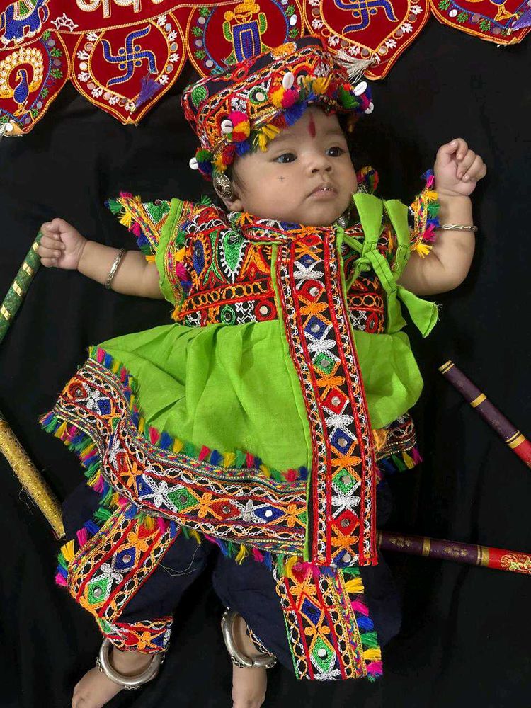 Vibrant Embroidered Choli and Dhoti Set