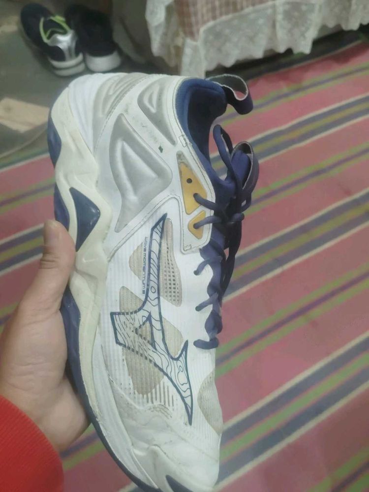 Mizuno White &amp; Blue Sport Shoes