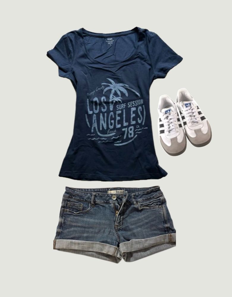 Vintage Navy Blue "Los Angeles" Graphic Tee