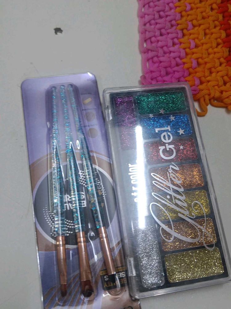 Glitter Gel Palette &amp; Brush Set