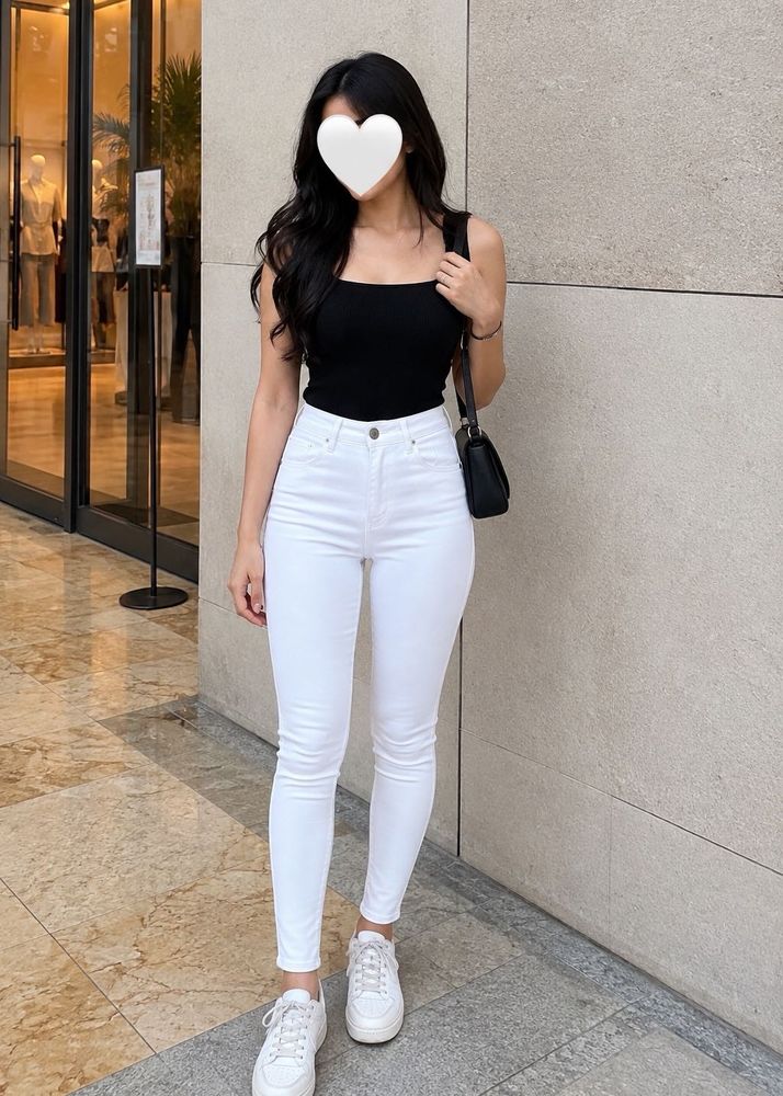 White Stretch Jeggings