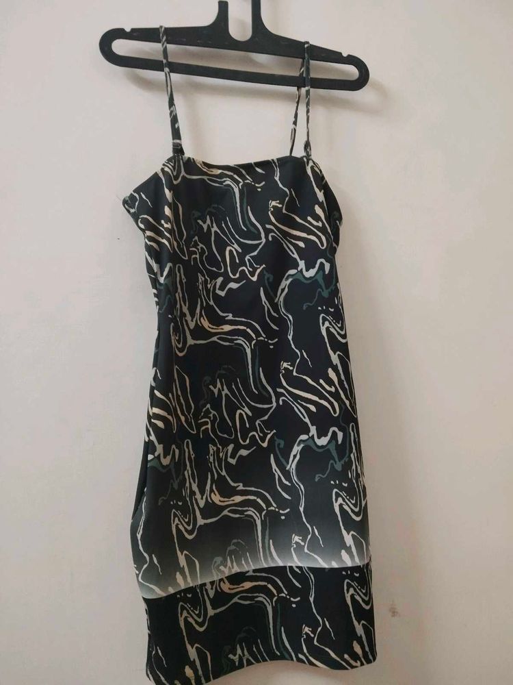 Stylish Black &amp; White Slip Dress
