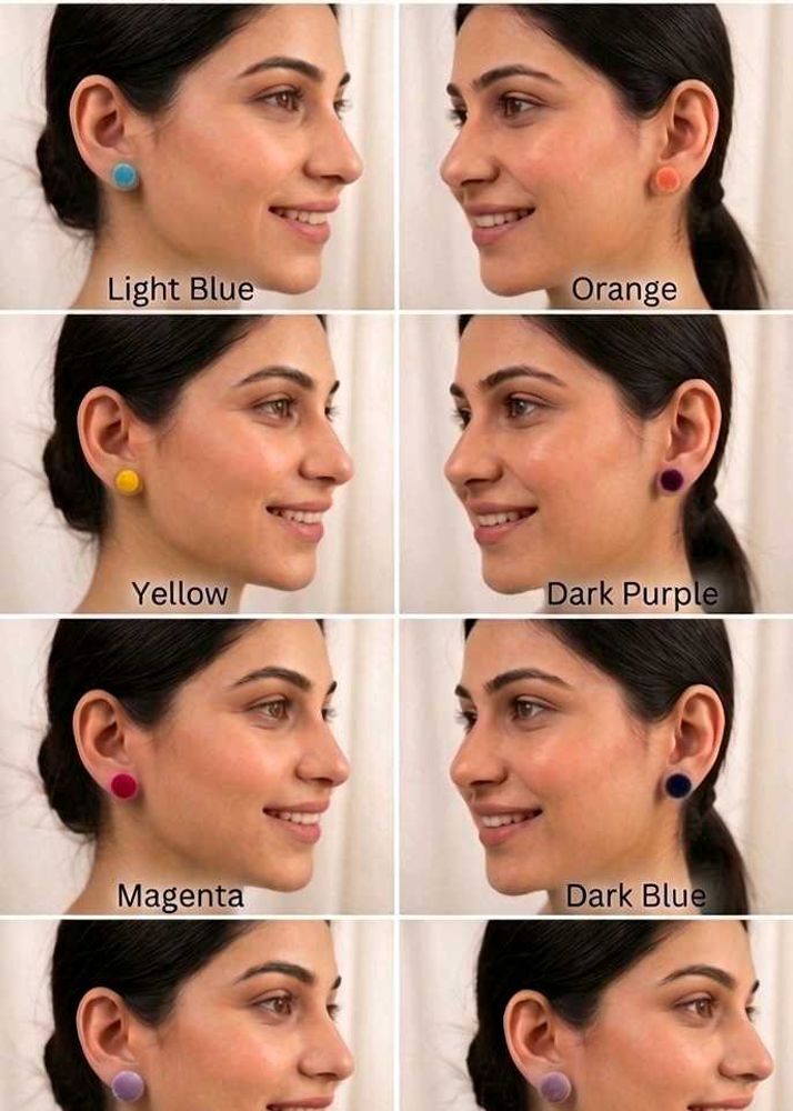 Velvet Stud Earrings Set