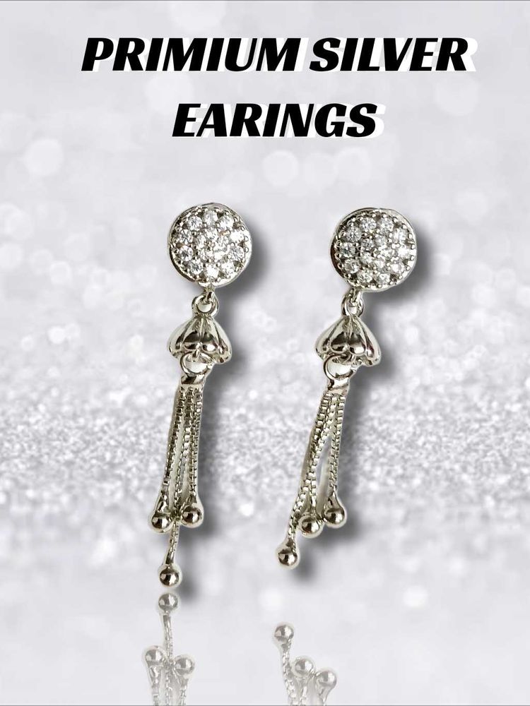 Sparkling Silver Earrings Pack Of 1 Pair