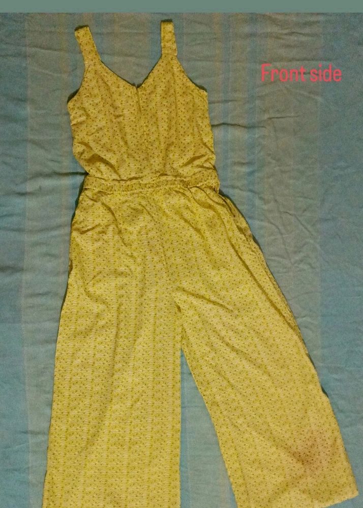 Light Green Printed Jumpsuit For Women