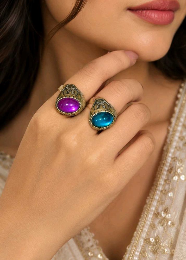 Elegant Dual Stone Statement Ring