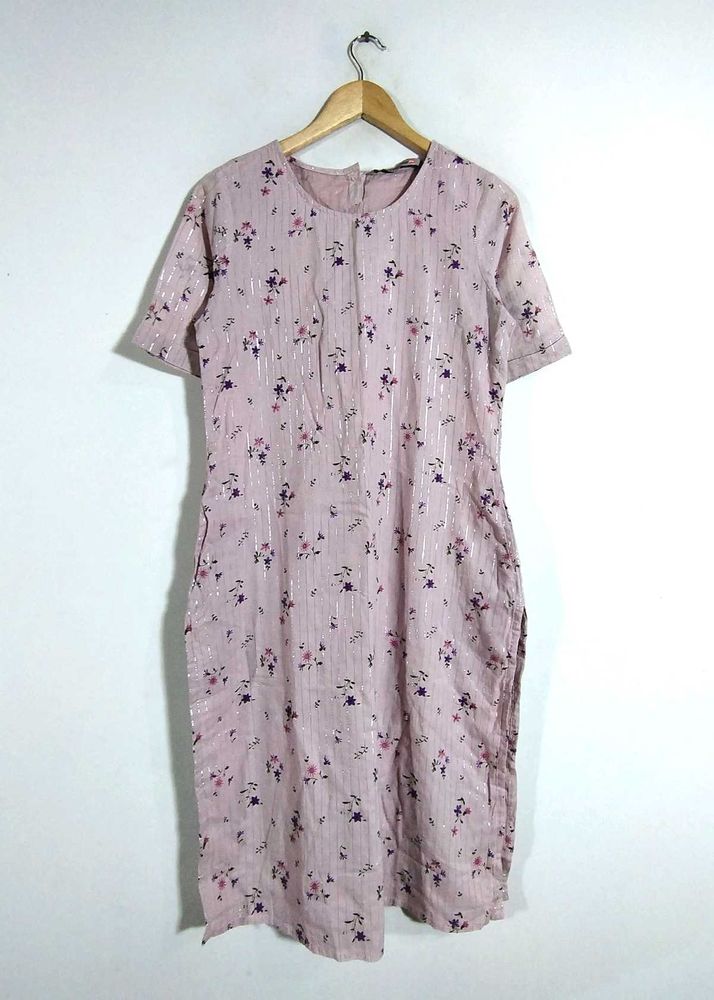 Lavender Floral Print Kurta (Women's)