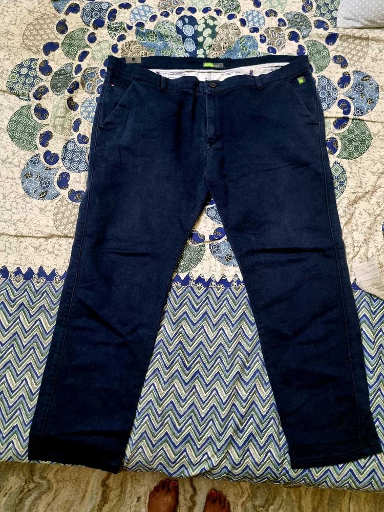 Men's Navy Blue Casual Trousers