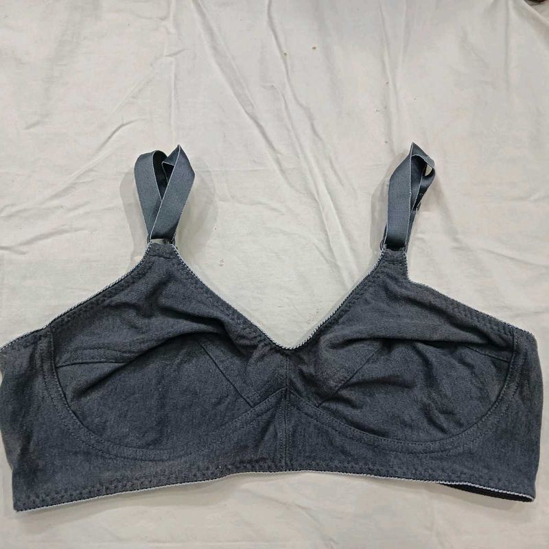 Comfortable 💙 Grey Cotton Bra