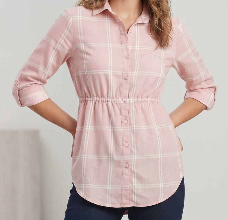Pink Peplum Shirt