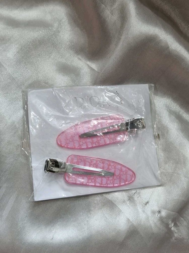 Dior Hair Clips - Pink