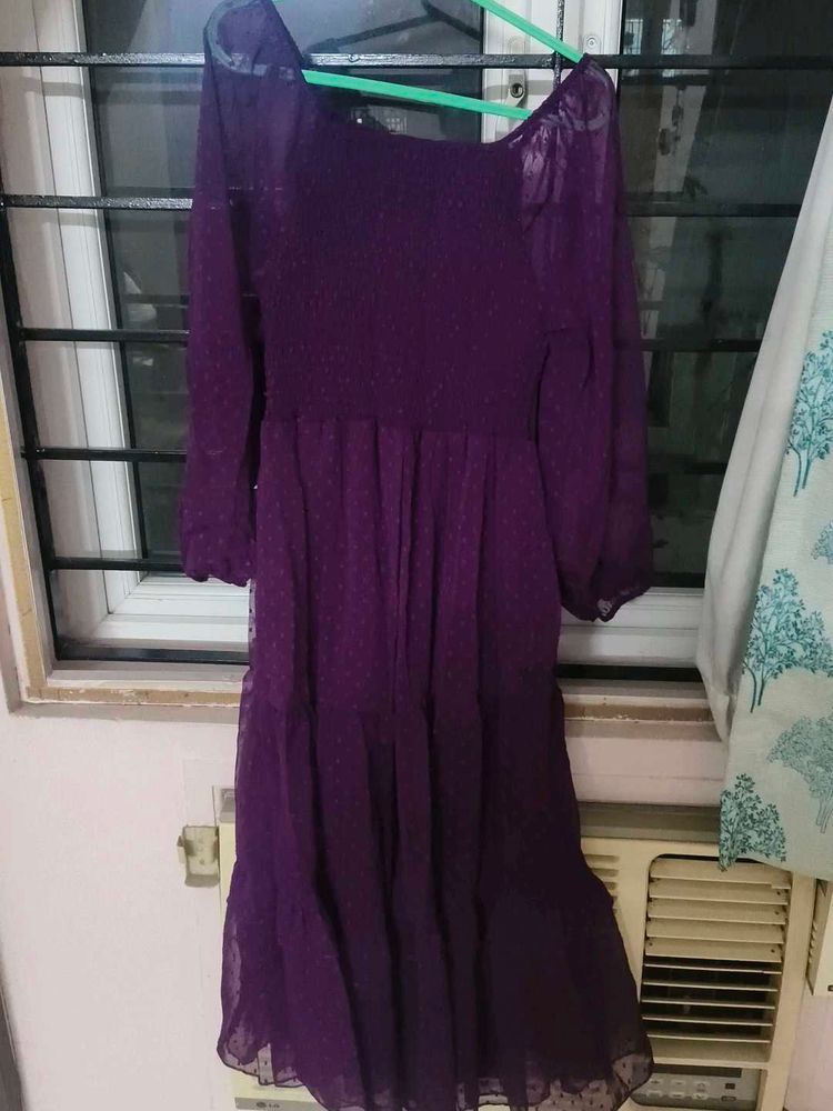 Elegant Purple Maxi Dress