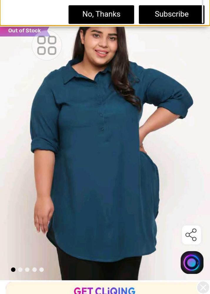 Stylish Blue Tunic Top