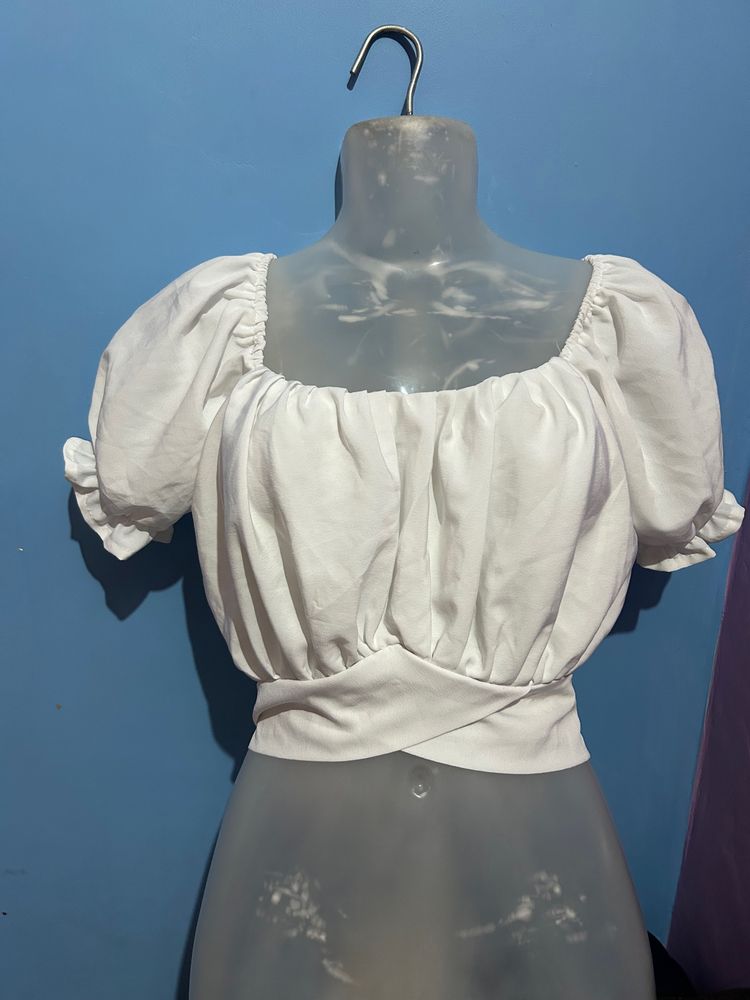White Crop Top