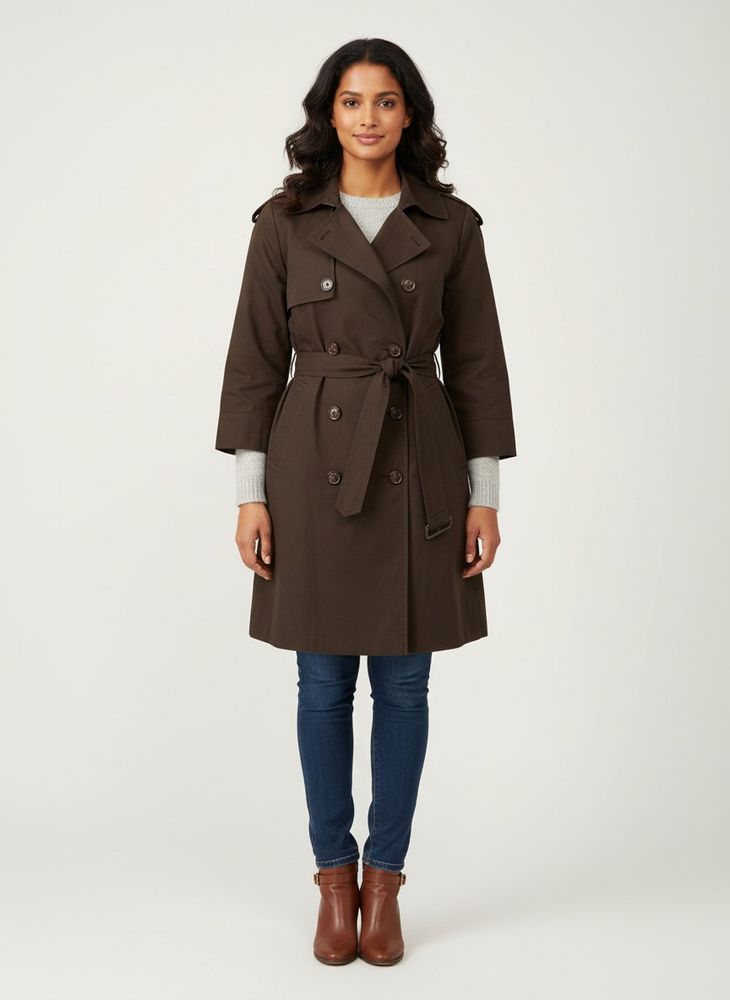 Elegant Brown Trench Coat