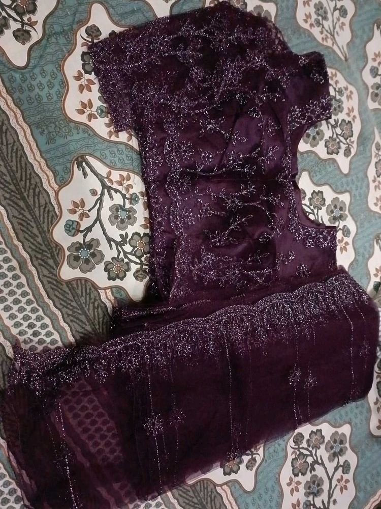 lehenga choli in purple shade