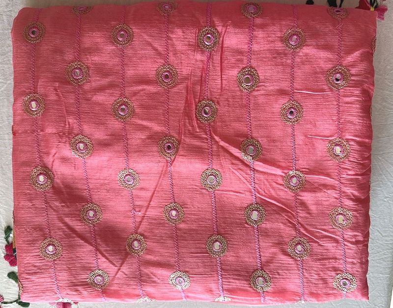 Pretty Pink sequin Work saree