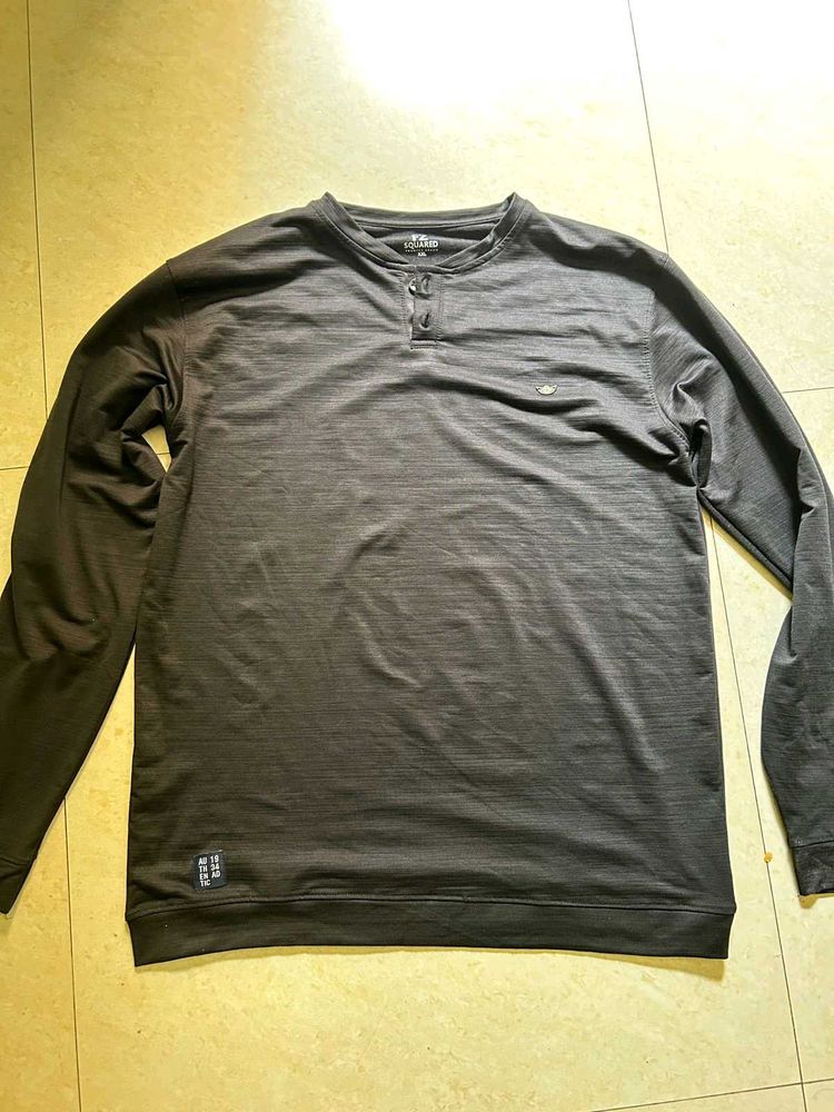 Squared Up Long Sleeve Henley Shirt