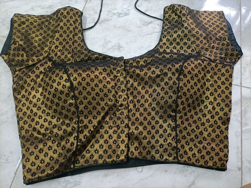 Readymade Black With Golden Blouse