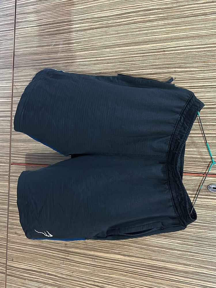 Black and Blue Gym Shorts
