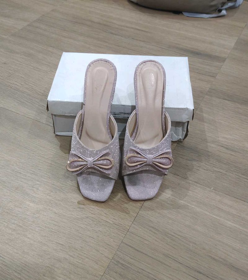 Sparkly Bow Heels
