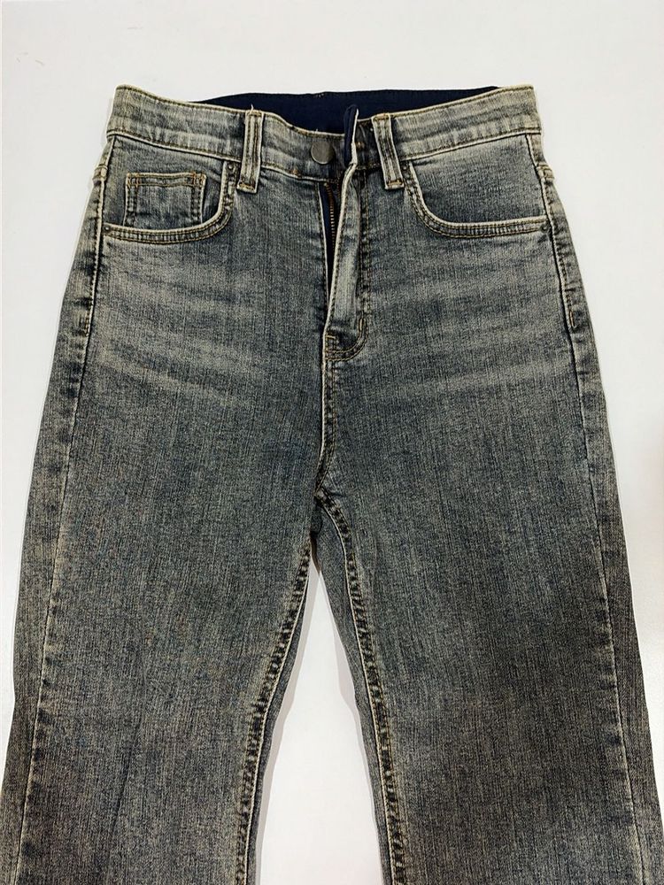 Washed Grey Denim Jeans