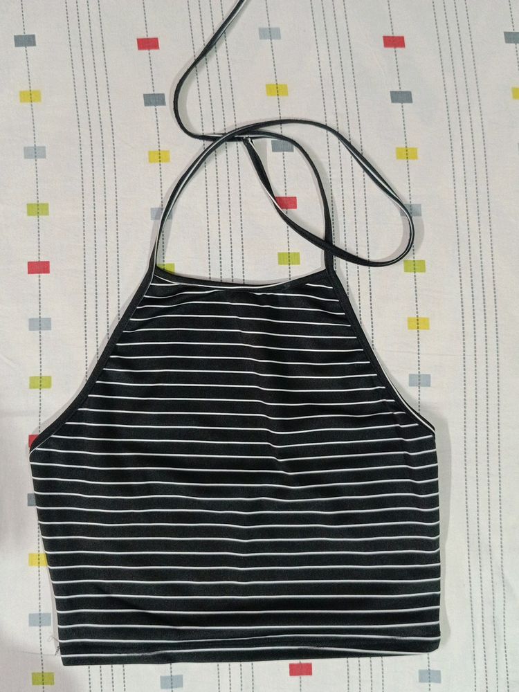 Shien halter neck backless top