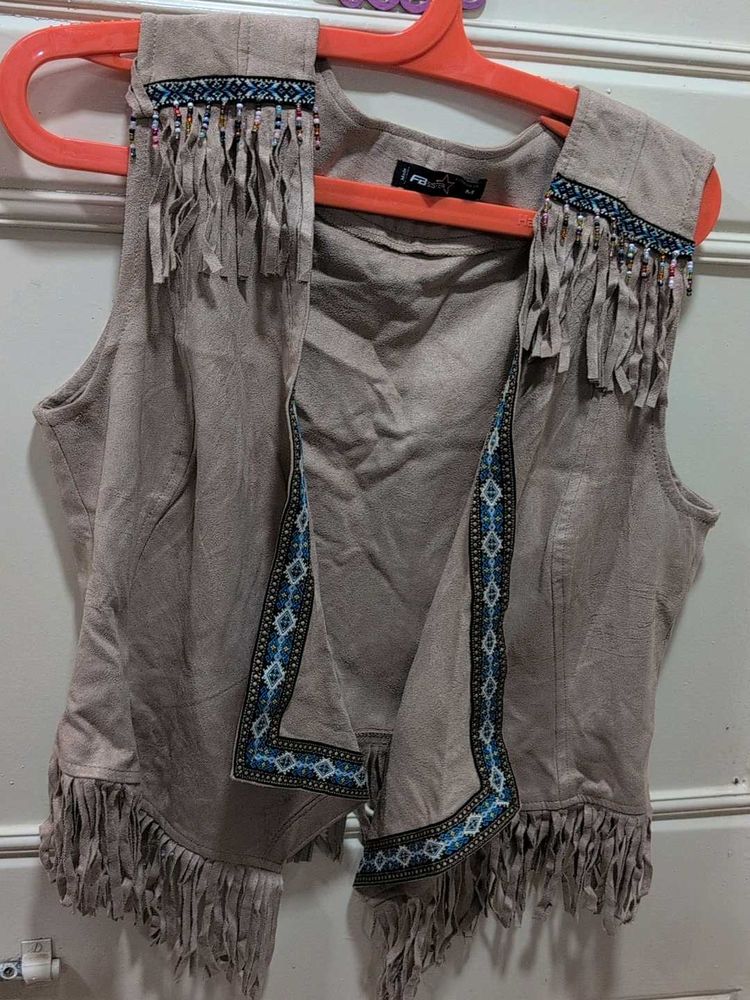 Boho Fringe Vest