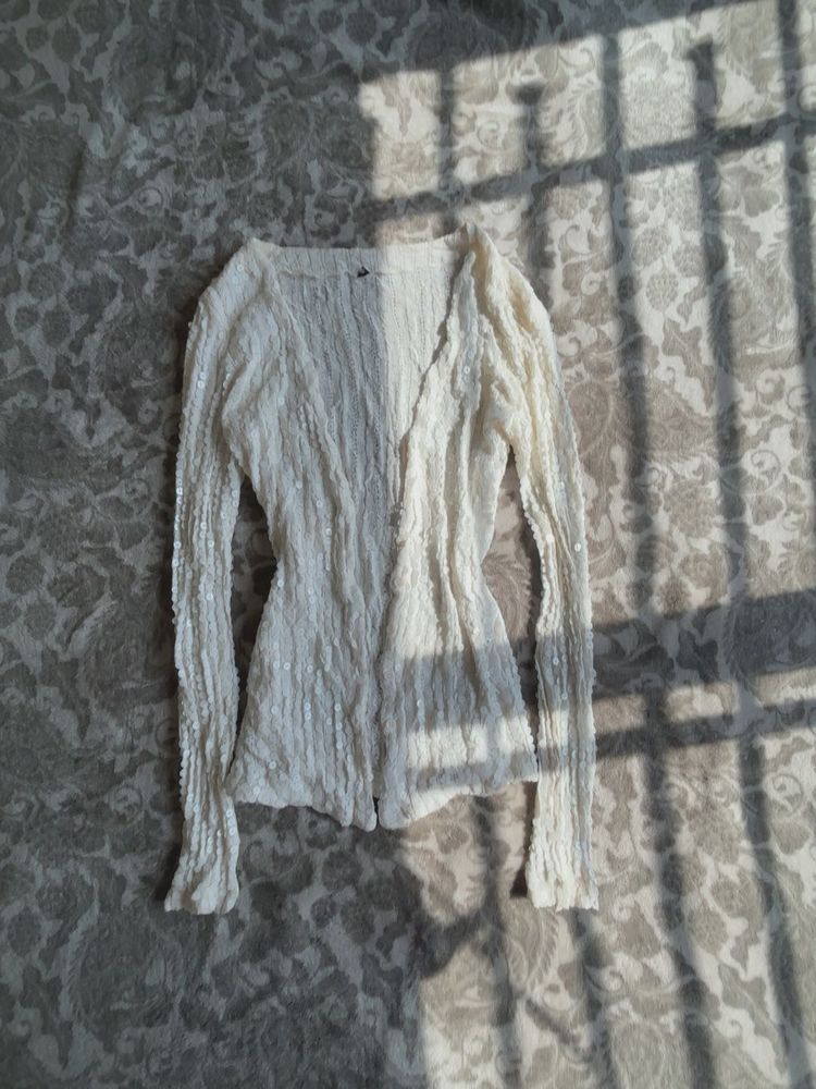 handmade white shrug