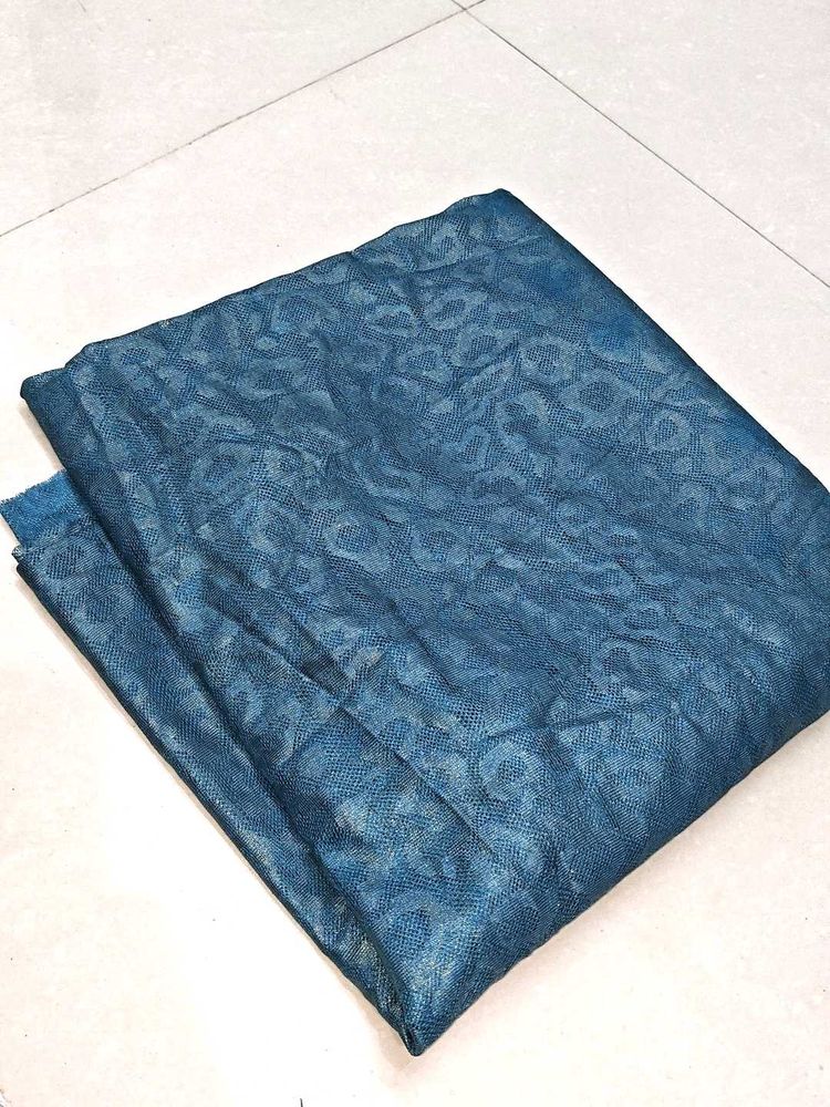 Elegant Teal Jacquard Fabric