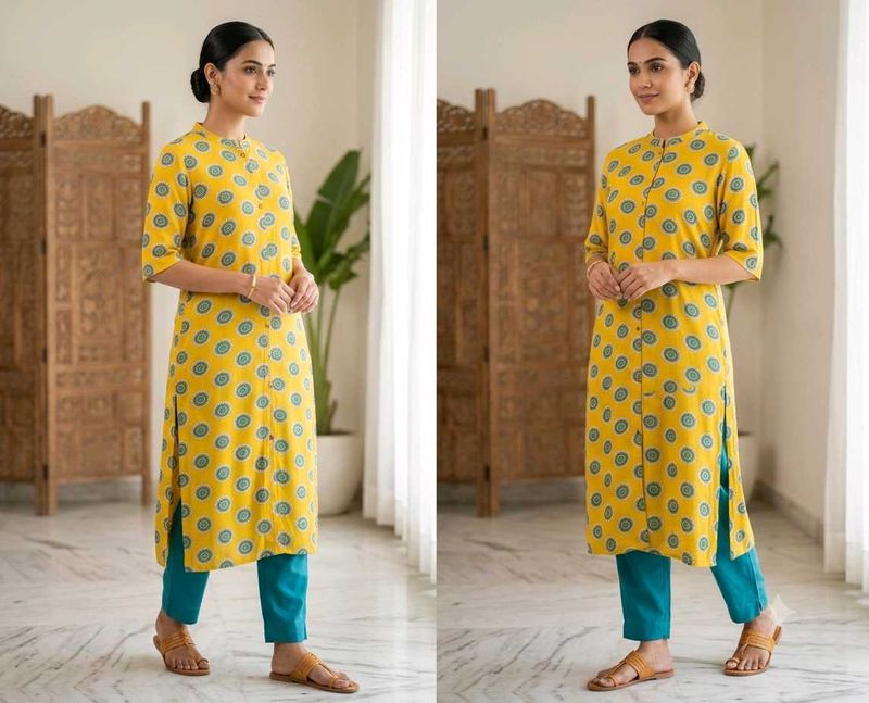 🧡💙Kurta Set