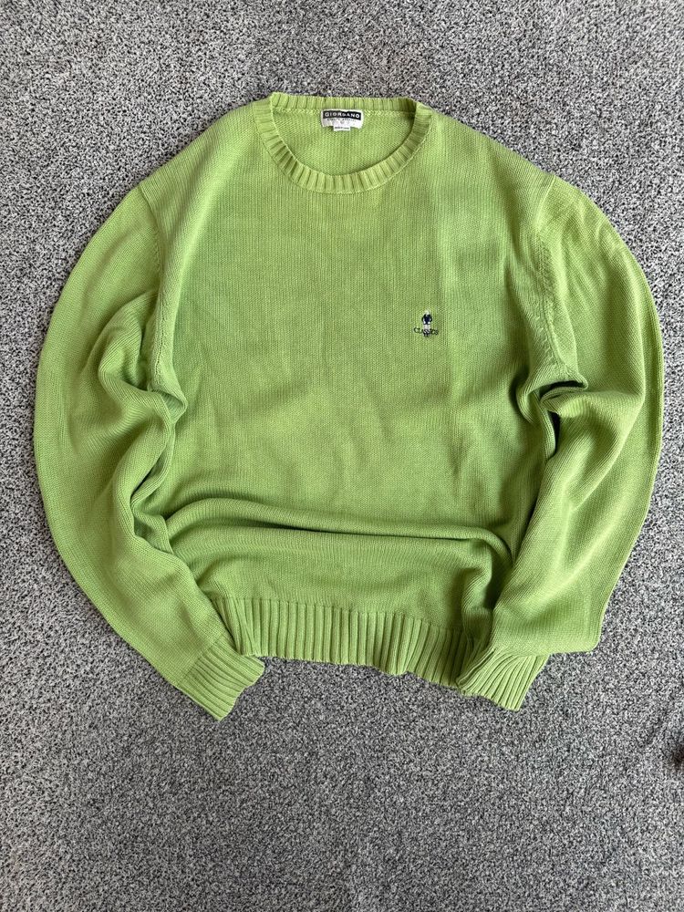 Green Cotton Blend Sweater