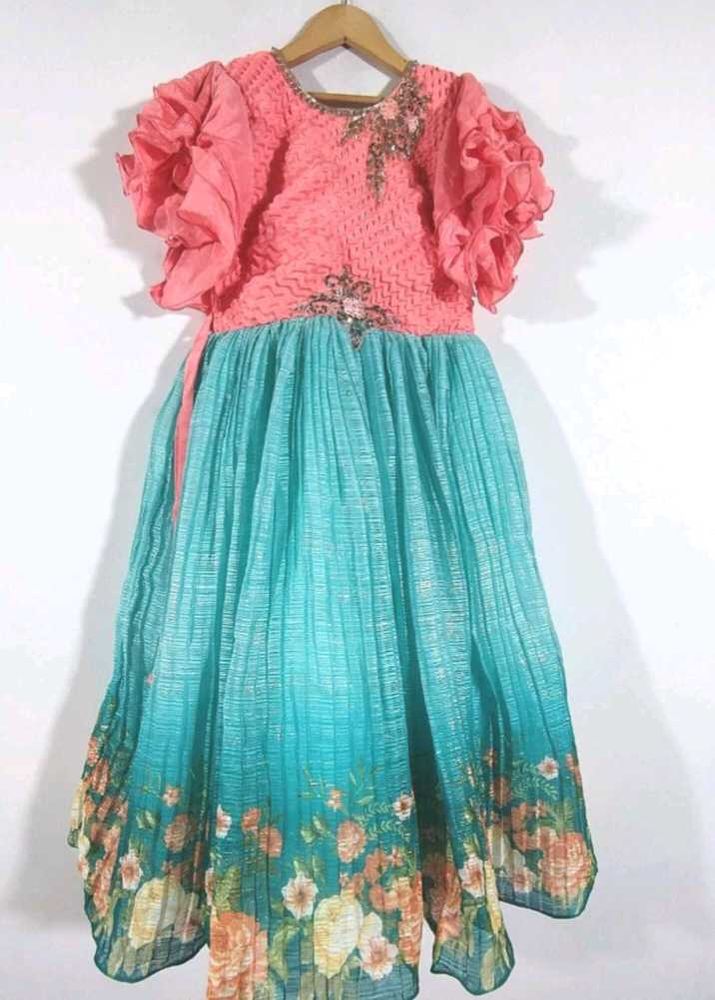Elegant Floral Print Gown