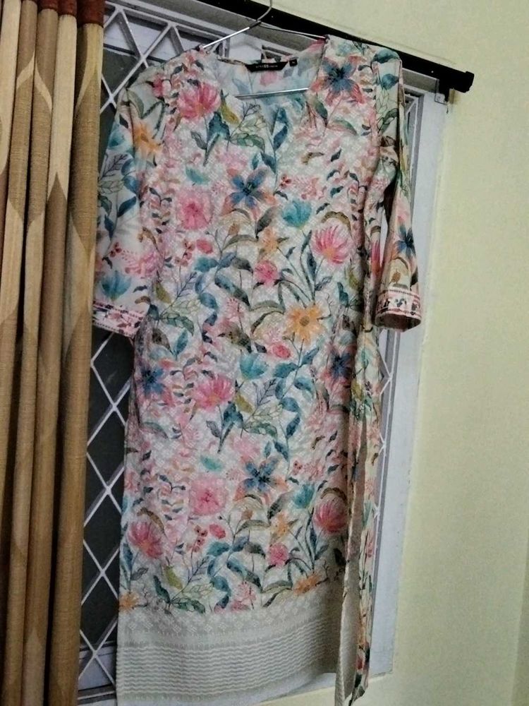 Cotton Kurti In Off White