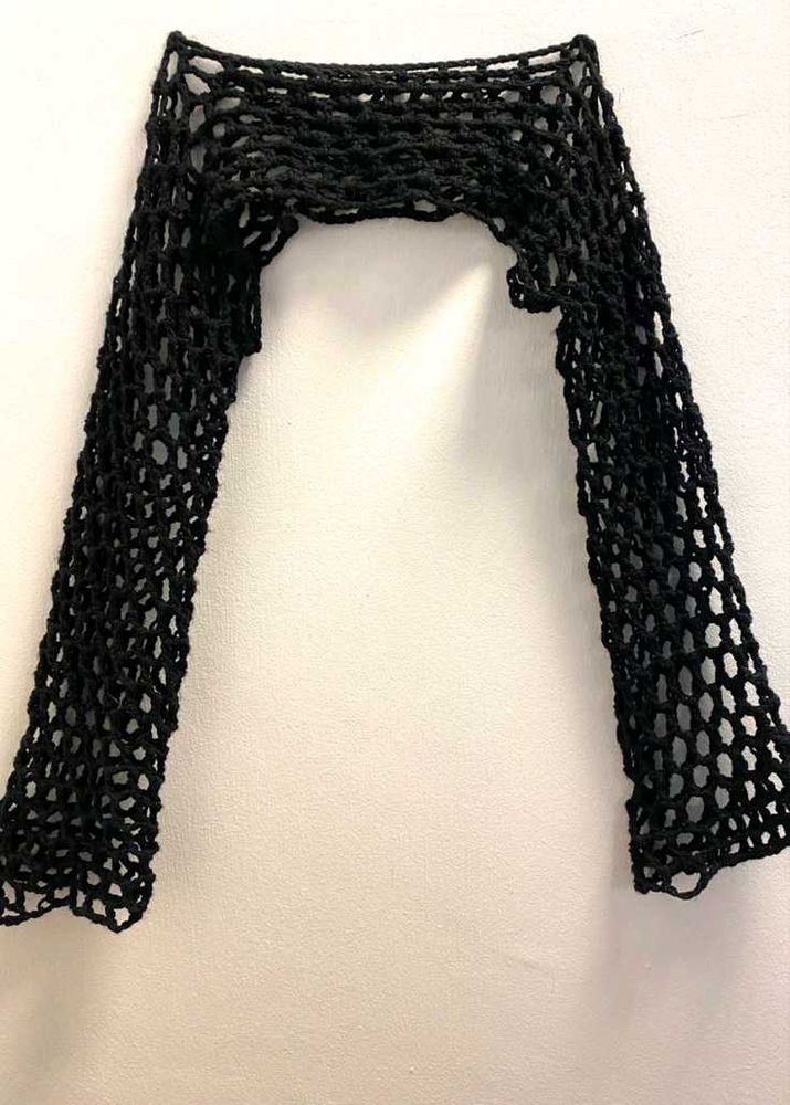 Crochet Net Long Sleeve Crop Top