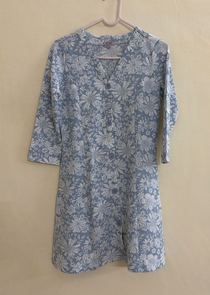 Charming Floral Print Mini Dress for Women