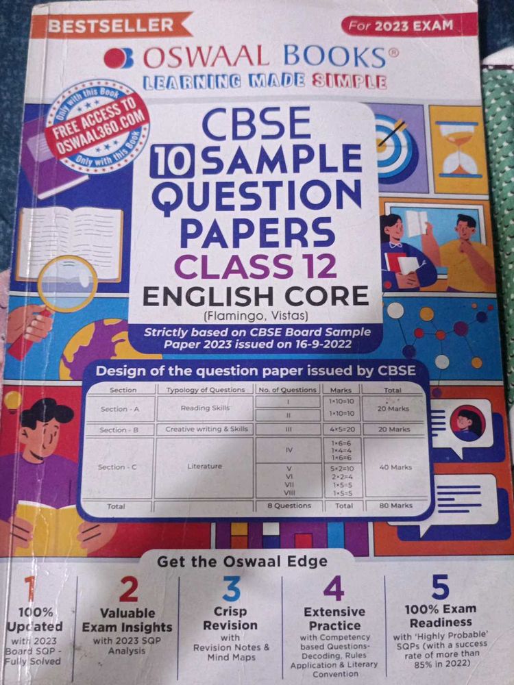 Oswaal Books CBSE Class 12 English Core Sample Pap