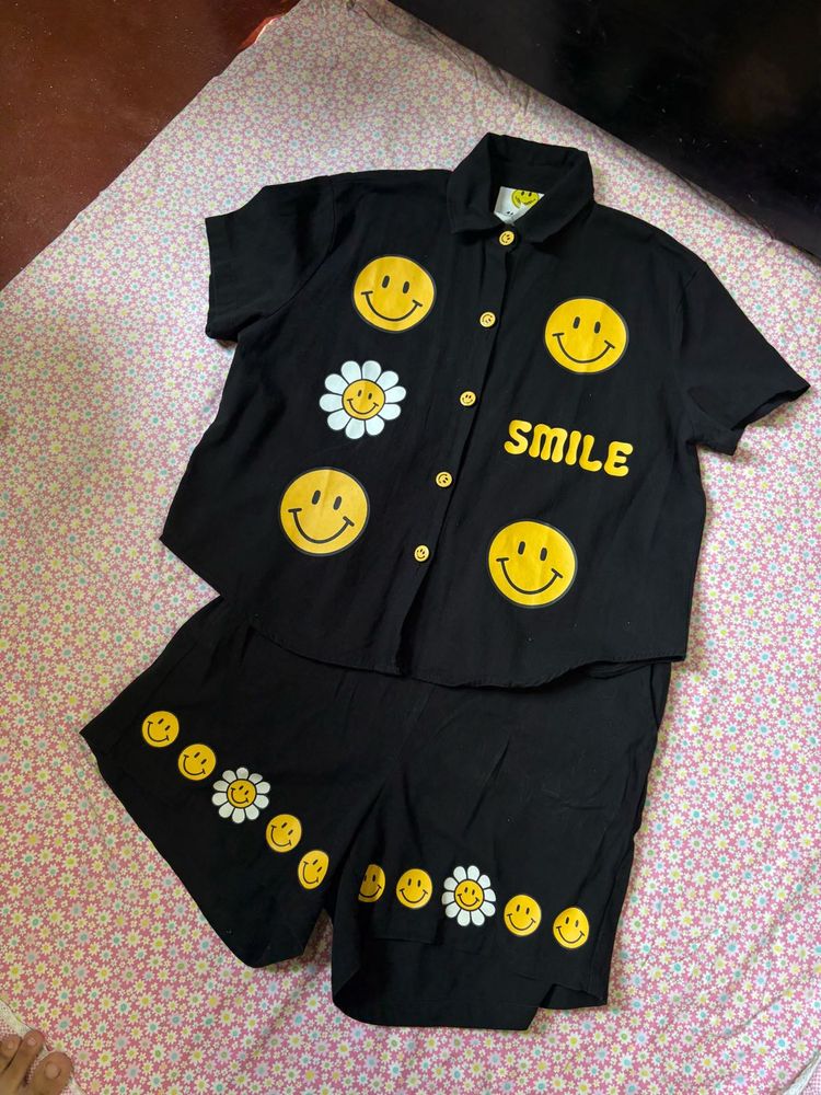 Cute Smiley Face Co-ord Set