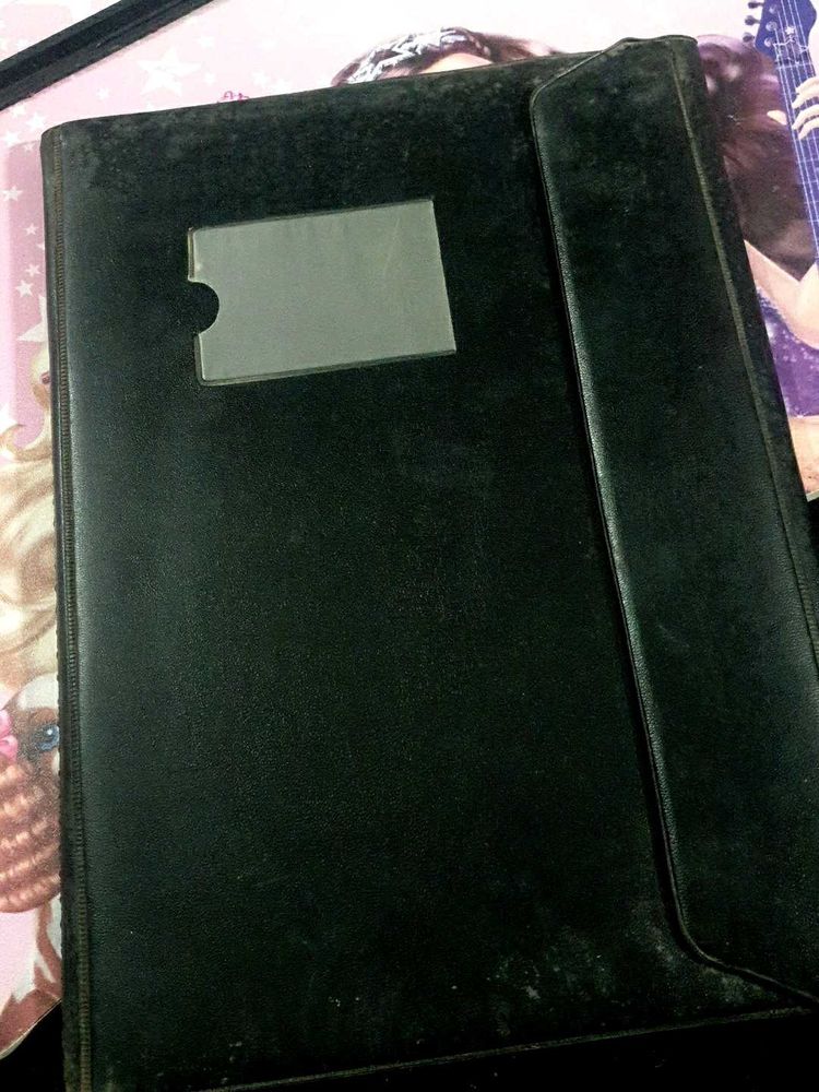 Vintage Black Portfolio Folder