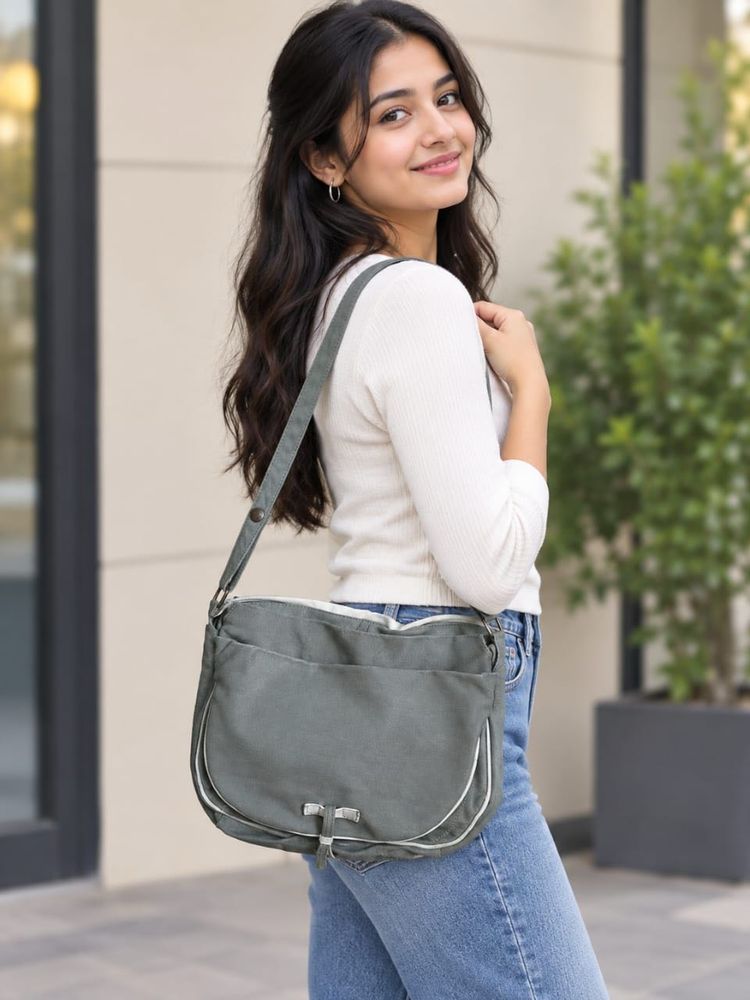 Stylish Grey Crossbody Bag
