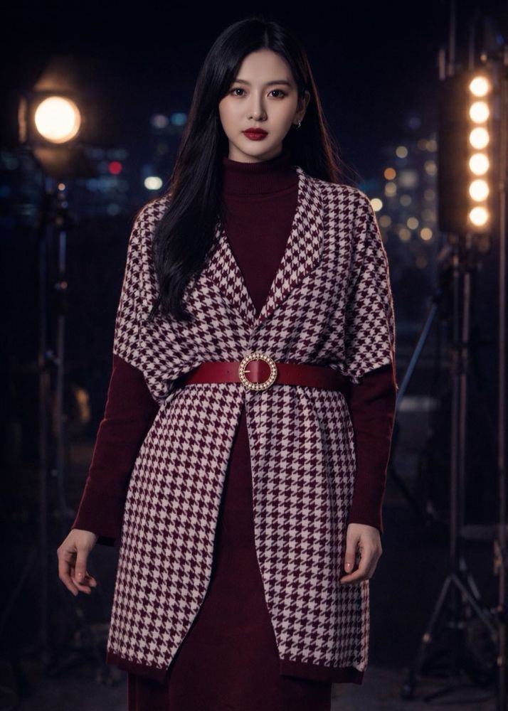 Chic Houndstooth Coat