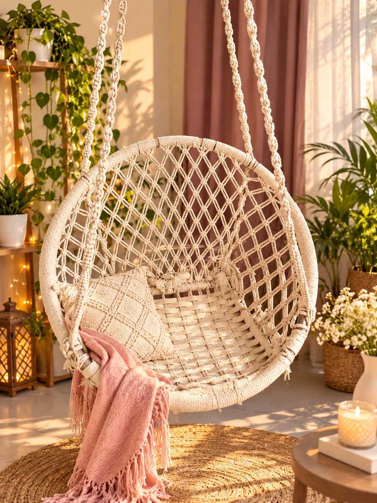 Bohemian Macrame Hanging Chair
