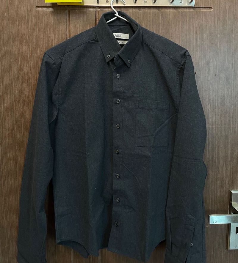DeFacto Black Solid Shirt