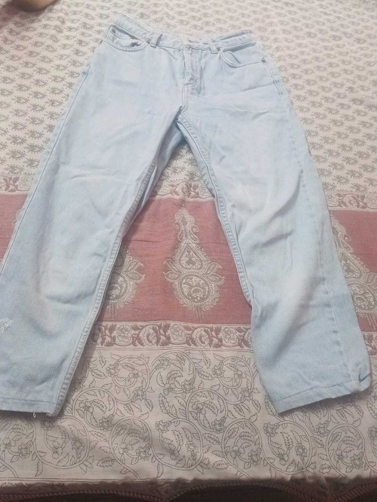 Light Wash Wide Leg Jeans