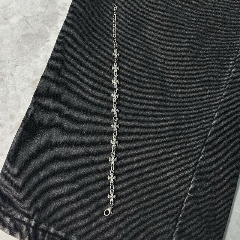 Silver Cross Chain Bracelet