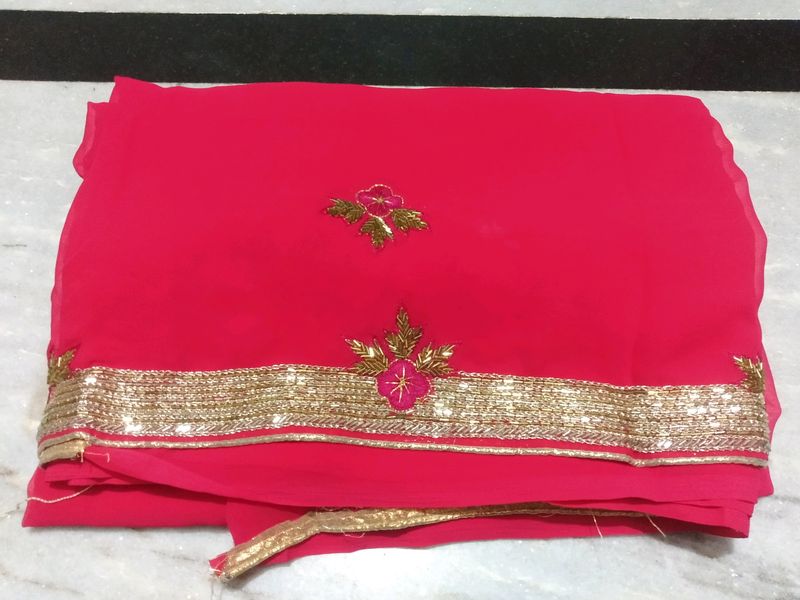 Heavy Moti Work Saree