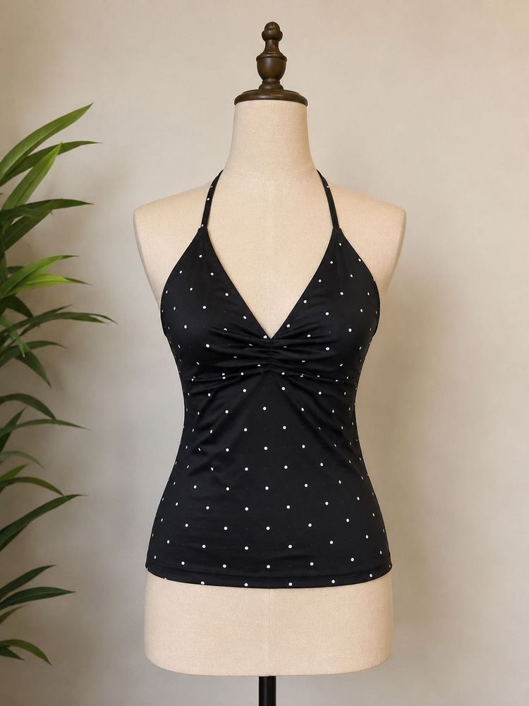 Black Polka Dot Top