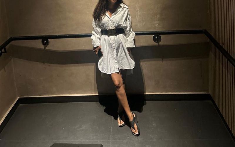 White Button-Up Shirt dress