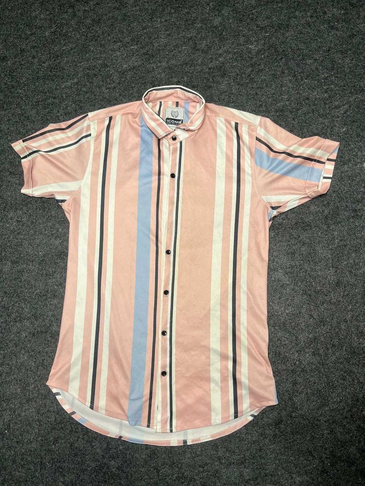 Men's Striped Short Sleeve Shirt