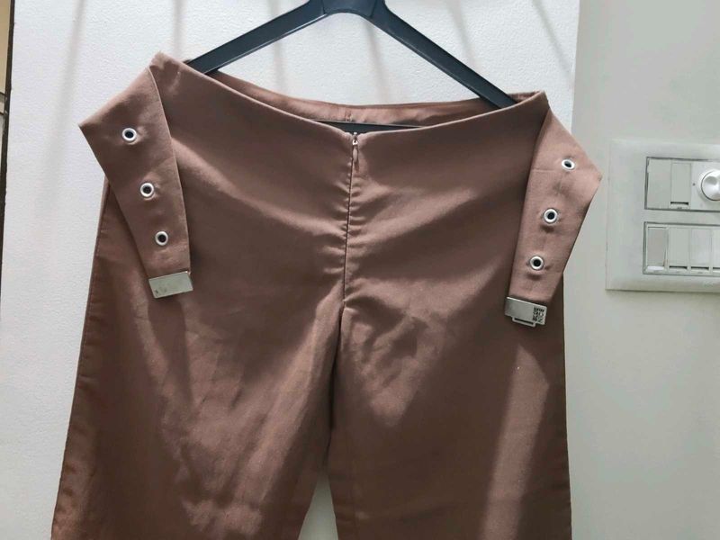 Brown Wide Leg Trousers